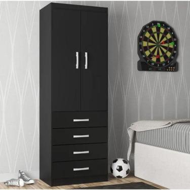 Imagem de Camiseiro Evidência 2 Portas 4 Gavetas - Black Black