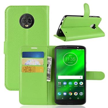Imagem de Capa para MOTO G6 PLUS Capa flip carteira de couro para Moto G6 PLUS Capa de proteção de telefone A capa com design simplificado