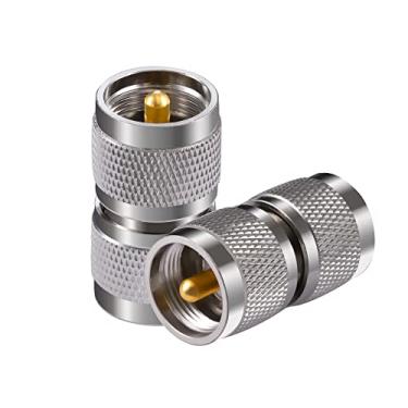 Imagem de POBADY 2PCS UHF Adaptadores PL-259 UHF Macho para UHF Macho Cabo Coaxial Adaptador SO-239 Conector para Rádio Amador