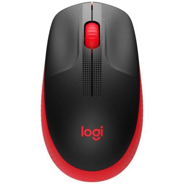 Imagem de Mouse sem Fio Logitech M190 - 1000dpi - Preto e Vermelho - 910-005904-Unissex