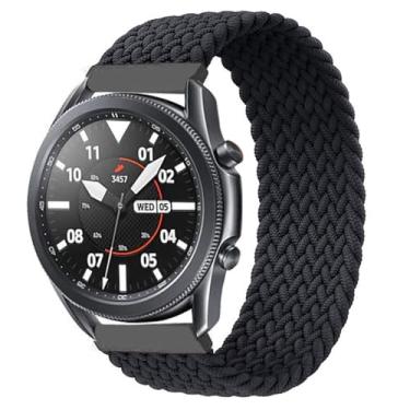 Imagem de 22mm pulseira de Nylon Ajustáveis Compatível com Samsung Galaxy Watch 46mm/3 45mm/Gear S3 Classic/Gear S3 Frontier,Bandas elástica Compatíveis com Huawei Watch GT/GT 2 46mm,Preto