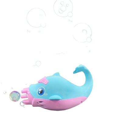 Imagem de Golfinho Bolhudo Bolhas Sabão Criança Infantil Azul E Rosa 5