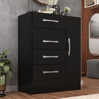 Imagem de Cômoda Sapateira Grande 4 Gavetas 1 Porta MARRON