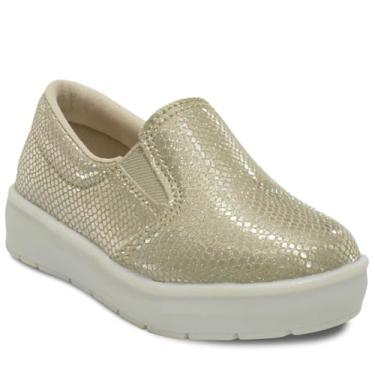 Imagem de Tenis Iate Slip On Original Nº 20 ao 27 Sapatenis Feminino Menina Infantil Casual Calce Facil 11.131i (Dourado, BR, Criança de 1 a 3 anos, Numérico, 22)