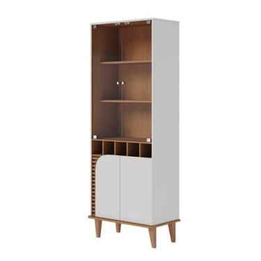 Imagem de Cristaleira Jurere 4 Portas Off White Matte/freijo - Colibri