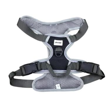 Imagem de Peitoral Coleira Reforçada Resistente Cachorro Pet Grande Médio Porte Regulagem Ajuste Colete para Passeio (Preto, G)