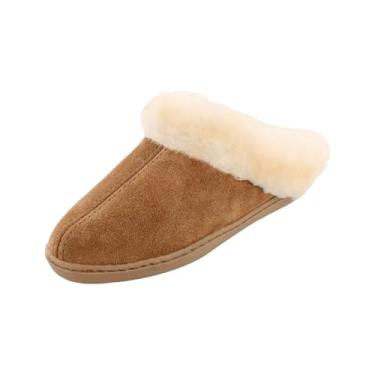 Imagem de Minnetonka Pantufa Feminina de Pele de Ovelha Mocassim Mule, Golden Tan, 5