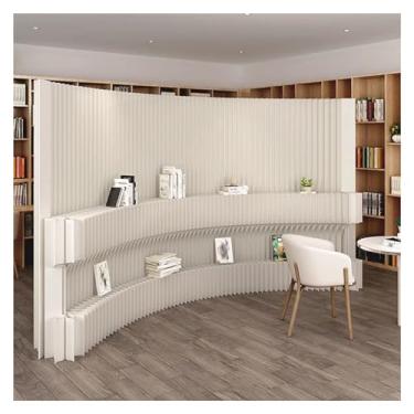 Imagem de Biombos e Divisórias Divisor De Sala Retrátil Dobrável De 6,56~16,4 Pés Com Prateleiras De Armazenamento, Divisor De Tela De Privacidade De Divisória De Parede De Papel, Para Atividades Comerciais D