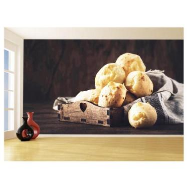 Imagem de Papel De Parede 3D Alimentos Pão Pães Padaria 3,5M Al242 - Você Decora