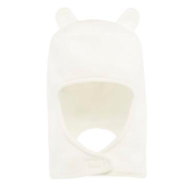 Imagem de Danlois Gorro com personagem, gorro de malha de inverno com botão de pressão, branco, tamanho único, Branco, adjustable