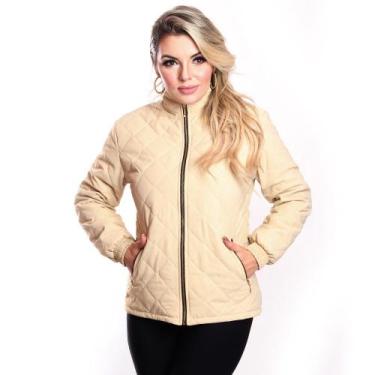 Imagem de Jaqueta Matelasse Casaco Blusa Feminina - OX CONFECÇÕES, P, Bege