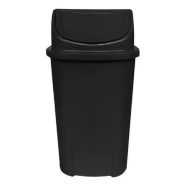 Imagem de Lixeira 50 Litros Profissional Hospitalar Clínicas Reforçada - Preta -