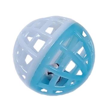 Imagem de Brinquedo Chalesco Bola para Gato com Guizo 40mm - para Gato, Azul Cla