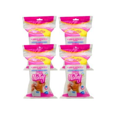 Imagem de KIT 4 UNIDADES - Algodão de Limpeza Facial Quadrado com Ziplock (NATHY