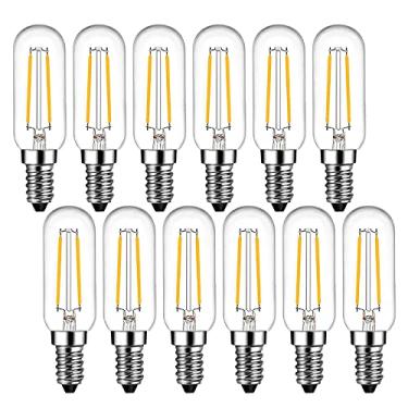 Imagem de SHUWDKAR Lâmpada E14 2700K branco quente equivalente a 25 watts, lâmpada Edison LED vintage de vidro transparente E14 base europeia não regulável, pacote com 12