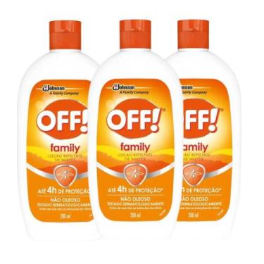Imagem de Kit Loção Repelente de Insetos Johnson Off! Family Com 3 200ml