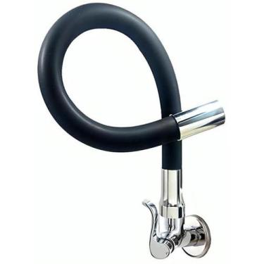 Imagem de Torneira Gourmet Com Tubo Preto Flexível Parede Pia Cozinha - ORIGINAL