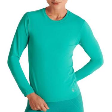 Imagem de Camiseta Feminina Proteção UV Manga Longa Lupo Sport, Verde claro, G
