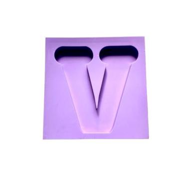 Imagem de R681 Molde de silicone luminária letra V resina decorar - confeitaria 