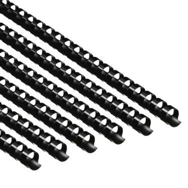 Imagem de Pacote com 150 pentes de plástico para encadernação de plástico pente anel de encadernação 19 anéis pente de encadernação espinhos tamanho carta plástico espiral encadernação para caderno, calendário, álbum de fotos (1/2 polegada, preto)