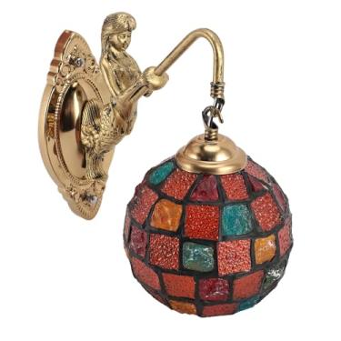 Imagem de Arandela de Parede Turca, Luminária de Parede Interna Com Abajur de Vitral Vintage, Luminária Decorativa de Cabeceira Em Mosaico Compatível Com Lâmpadas E26 E27 para Quarto e Sala