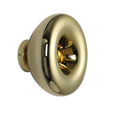 Imagem de Luminária de parede com corpo de alumínio de 3 cores, luminária criativa de luxo em vidro, arandela, decoração de quarto com base E26/E27, luz de parede para sala de estar, cabeceira e corre