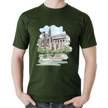 Imagem de Camiseta Algodão Catedral de Notre-Dame de Paris - Foca na Moda, Musgo