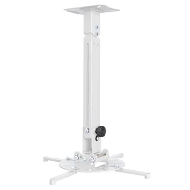 Imagem de Suporte universal para projetor de teto, suporte com braço telescópico ajustável, branco