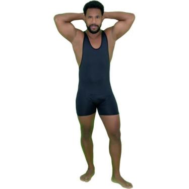 Imagem de Body Shorts Tecido Uv Roupa Para O Carnaval - Carolina Wuyk, Preto, M,