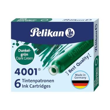 Imagem de Pelikan 4001 TP/6 Cartuchos de tinta para canetas-tinteiro, verde-escuro, 0,8 ml, pacote com 6 (300087)
