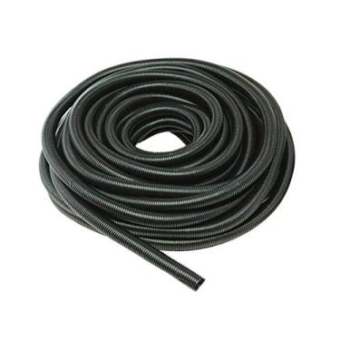 Imagem de Kable Kontrol Tubo de tear de fio dividido 1/4" polegadas 25 m de comprimento – Capa de conduíte de fio preto para fios – Tubo corrugado e protetor para fios automotivos – Polietileno durável