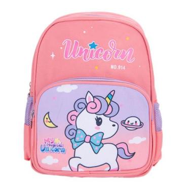 Imagem de Mochila Infantil Menino Menina Mochila Creche Resistente - OKI-NI, Ros