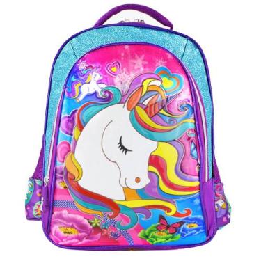 Imagem de Mochila Infantil Menina Escolar de Costas Unicórnio - OKI-NI, MA1312-C