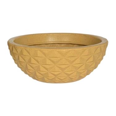 Imagem de Vaso Cuia Bacia P/plantas Diamante 3d Luxo Jardim Varanda (Bege)