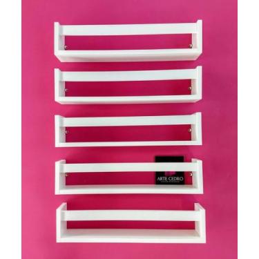 Imagem de Quit 5 Prateleiras Livrinhos Infantis  Estante Para Urso de Pelúcia Ni