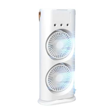 Imagem de Climatizador Portátil Ventilador Duplo Silencioso Compacto com Controle Remoto