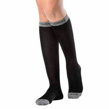 Imagem de Meia De Compressão Sigvaris Traveno 3/4 Preto Para Viagem, P