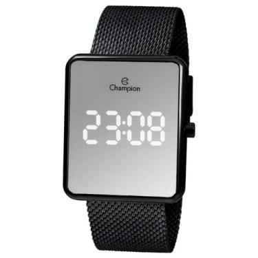 Imagem de Relógio Digital LED Espelhado Champion Feminino  Preto QTZ