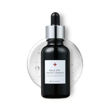 Imagem de CU DR. SOLUTION Ampola De Niacinamida 20% Vitamina C – Cuidados Coreanos Para A Pele Com Niacinamida, Glutationa, Ácido Hialurônico, Adenosina, Pantenol Para Elasticidade E Hidratação Da Pele, 30G