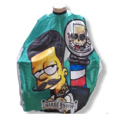 Imagem de Capa de Barbeiro Com Zíper Em Cetim Premium Para Salão - Barbershopp62