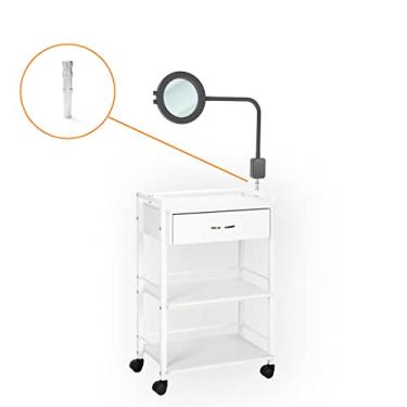 Imagem de Glamcor Saturn, Lupa Led Profissional Para Tratamentos De Pele, Faciais E Maquiagem - Temperatura De Cor E Brilho Ajustáveis, Compatível Com Tripé, Inclui 2 Lentes De Aumento