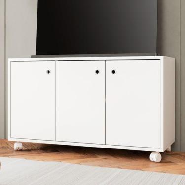 Imagem de Rack para TV Até 40 Polegadas 3 Portas Branco Bse 01 - Brv, Branco, Mo