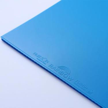 Imagem de zaoalife Folha de borracha azul para tênis de mesa - esponja de alta densidade de 2,0 mm e superfície super pegajosa, folha de borracha de substituição para taco de tênis de mesa de 23 cm, borracha de