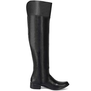 Imagem de Bota Feminina Montaria Country Couro Legitimo Napa 206 Dt (39, Preto)