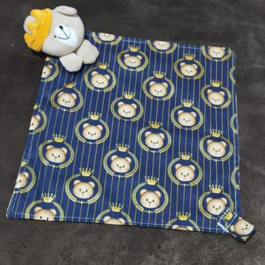 Imagem de Paninho Naninha de Boca Fraldinha com Bichinho e Porta Chupeta Bebê Pe