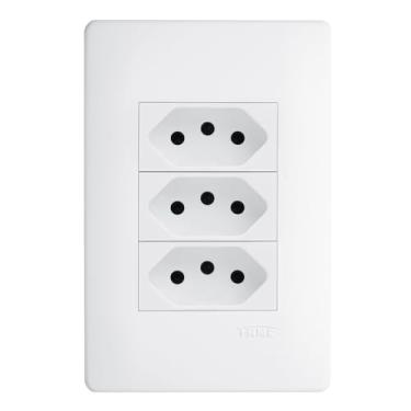 Imagem de Conjunto 3 Tomadas 2P+T 10A/250V 4x2” Habitat - FAME