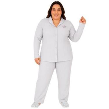 Imagem de Pijama Aberto Canelado Plus Size Inverno Victory-Feminino