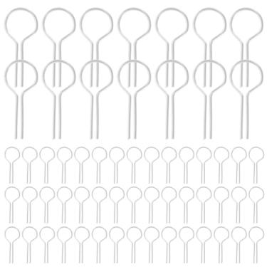 Imagem de SHINEOFI 100 Peças De Agulhas Queima Suspensas Em Formato R Para Fusão Vidro Forno, Cerâmica, Resistente A Altas Temperaturas Fogo, Argola Salto, Ganchos Nicromo, Pingentes Faça Você Mesmo, Enfeites