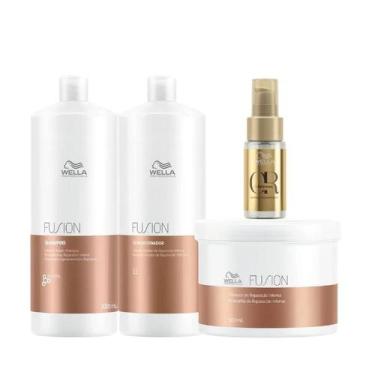 Imagem de Wella Fusion Sh 1000ml + Cond 1000ml + Masc 500ml + Oleo 30ml - Wella 