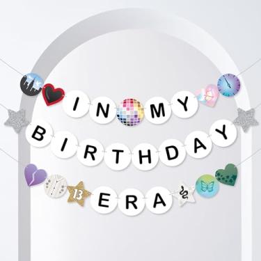 Imagem de Big Dot of Happiness Faixa In My Birthday Era, decorações de festa de aniversário, faixas grandes de pulseira da amizade, 28 peças